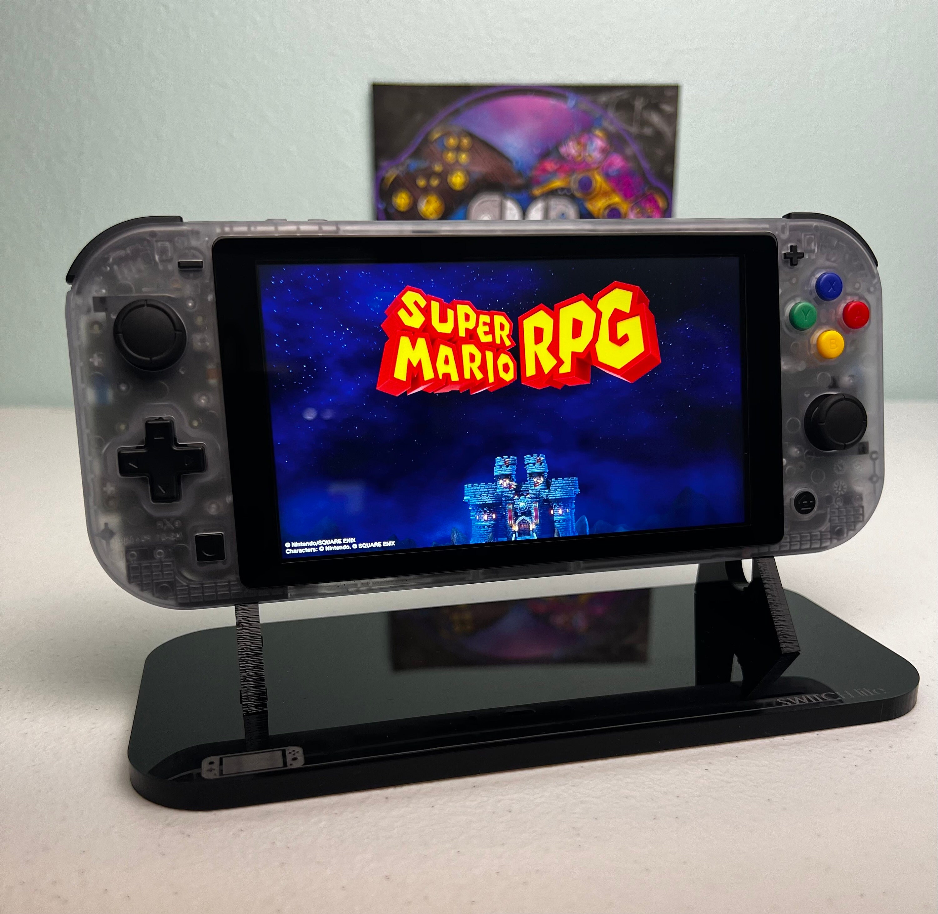 Glacier Clear Shell - Black Accents + Colorful Buttons - Custom