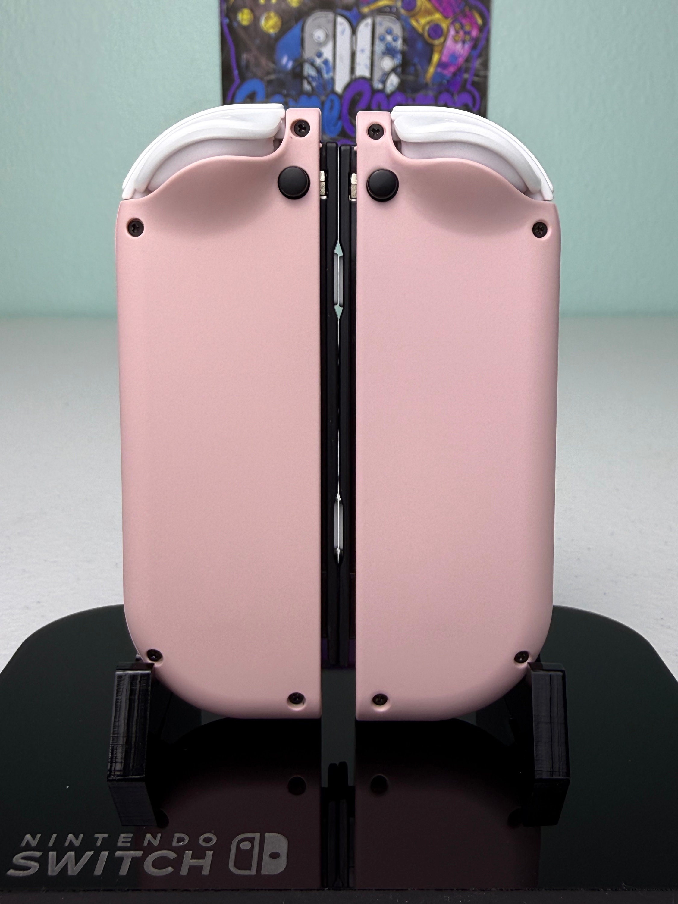 カスタムJoy-con　WHITE×PINKメタリック2 Custom JoyCons Nintendo Switch Joy-Con Controller Mods White