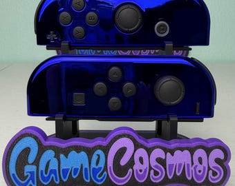 Blau Chrom - Schwarze Akzente - Custom Joycons für die Nintend Switch
