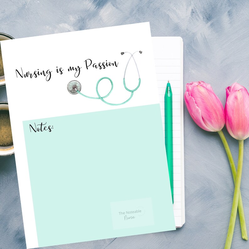 Nurse Printable Stationary Nursing is My Passion Nurse Etsy