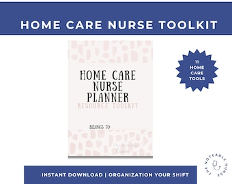 Home Care Nurse Visit Organization System | 14-Page Digital Tools for Visits, Mileage & Documentation