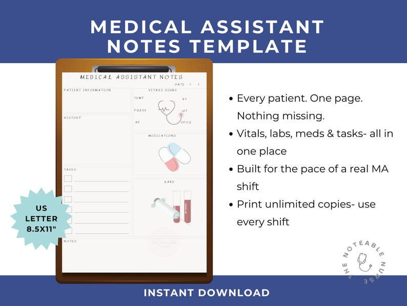 Medical Assistant Notes.pdf Medical Assistant Documentation Template | 1-patient Notes | Vitals ...