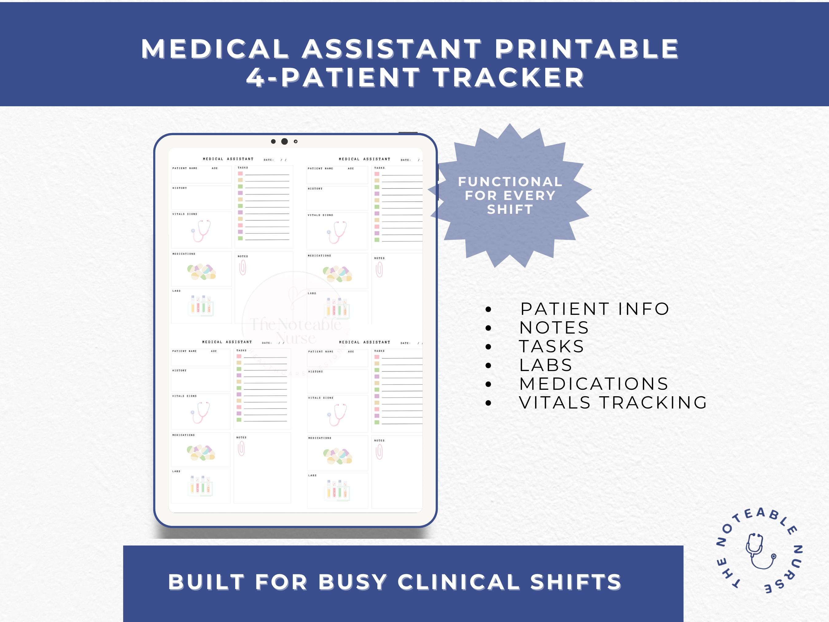 CLINIC NOTE　235、238、240、241　4冊 Medical Assistant Notes | 4 Patient Instant Download Notepad