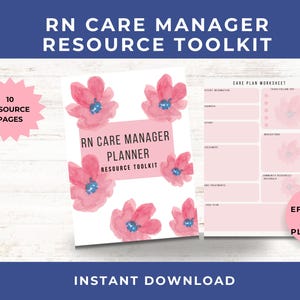Druckbares RN Care Head Planner Toolkit | Digitale Organisation für zertifizierte Case Manger | Sofort Download PDF