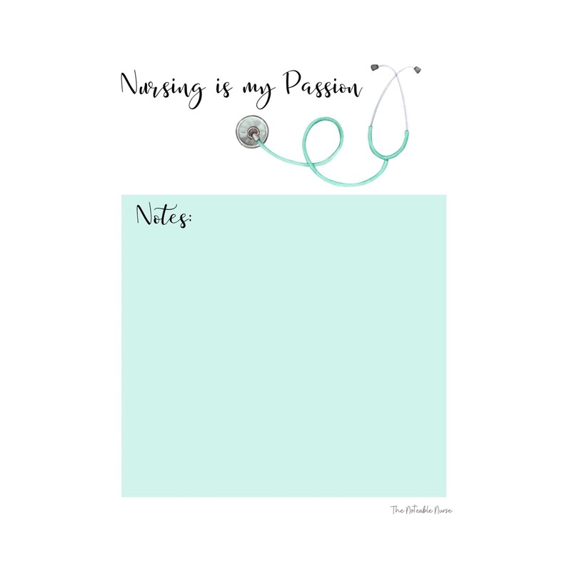 Nurse Printable Stationary Nursing is My Passion Nurse Etsy