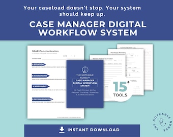 Case Manager Shift System | 15 Clinical Tools | Patient Tracking, Discharge Planning & Care Coordination | Nurse Case Manager PDF