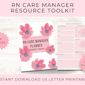 Printable RN Care Manager Planner Toolkit | Digital Organization for Certified Case Managers | Instant Download PDF