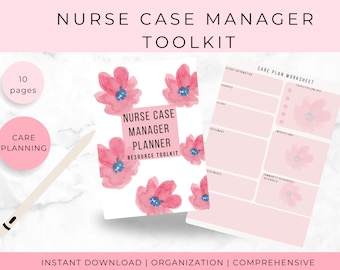 Nurse Case Manager Care Coordination Starter System | 10 Printable Tools for Patient Follow-Up & Planning | PDF