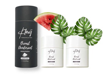 Breast Deodorant Watermelon & Unscented |3 pack| For Sensitive Skin to help alleviate boob sweat and eliminate boob odor|1x 3.0 oz 2x 1.0 oz