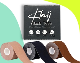 Boob Lifting Tape| Ganzkörper Klebeband für Push up oder Free Bind| KOSTENLOSES Paar Silikon-Nippel-Pasties enthalten.
