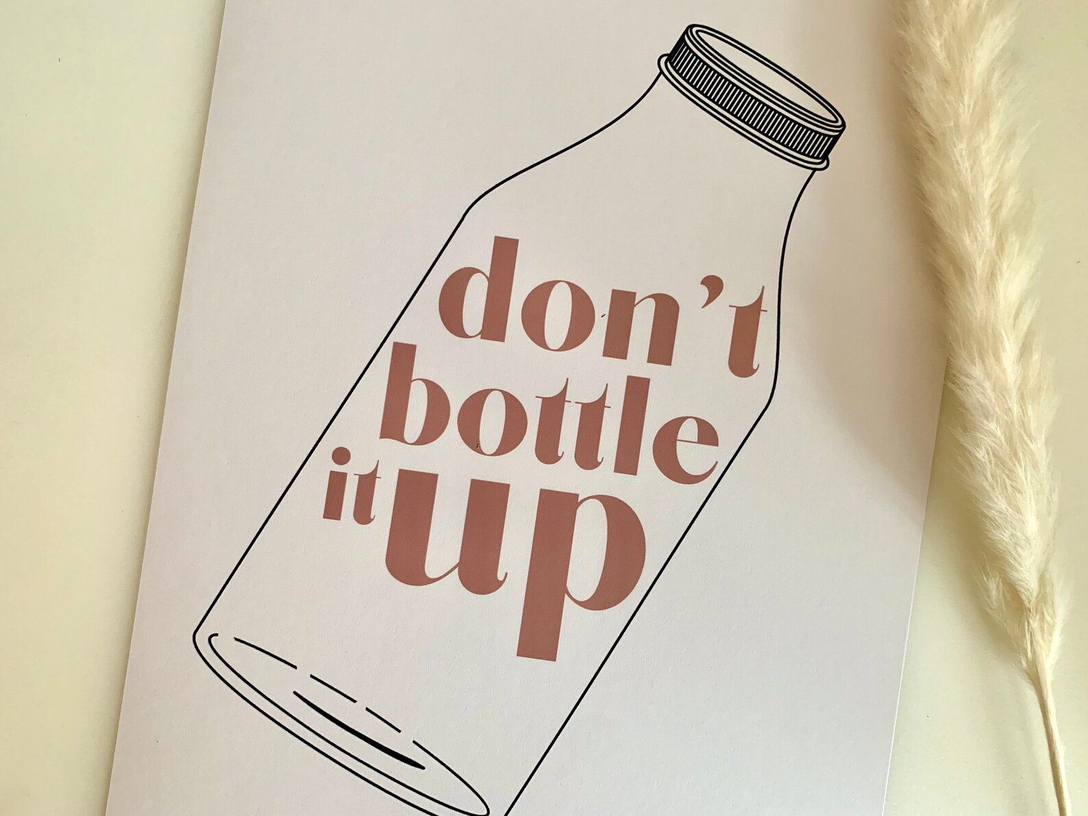 Dont Bottle It Up Mental Health Poster Self Care Etsy UK