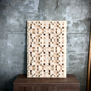 Wood diffuser, Wood Wall Decor Mosaic, Acoustic Diffuser, Custom Acoustic Panel