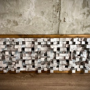 Wood diffuser, Wood Wall Decor Mosaic, Acoustic Diffuser, Custom Acoustic Panel