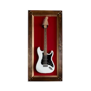 Guitar wall mount display LED LIGHT guitar frame wall holder