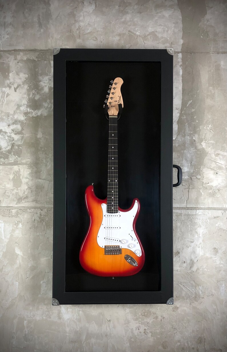 Electric Guitar Wall Display Case for Fender Gibson Prs Etsy