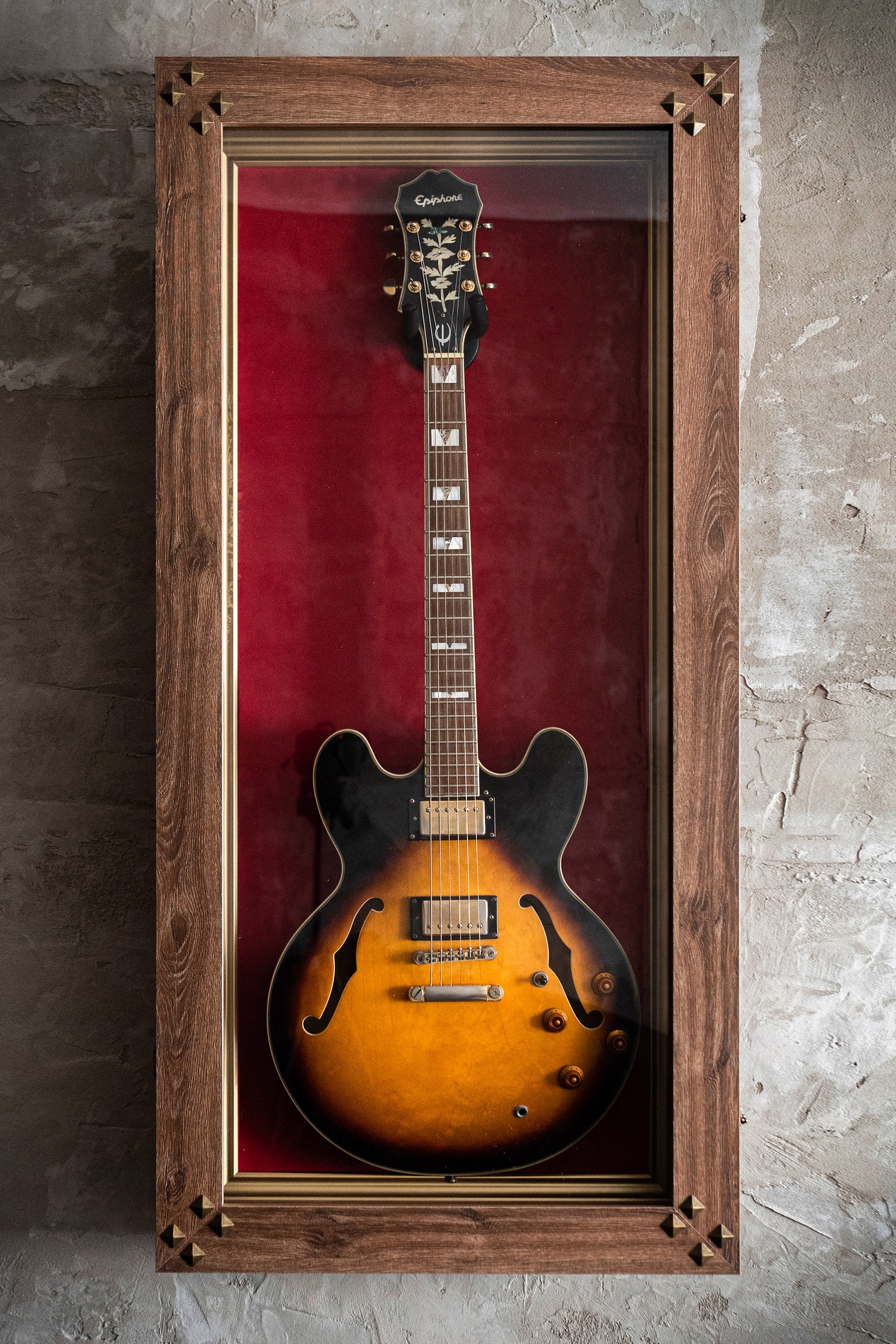 Electric Guitar Display Case Cabinet Wall Rack for Fender