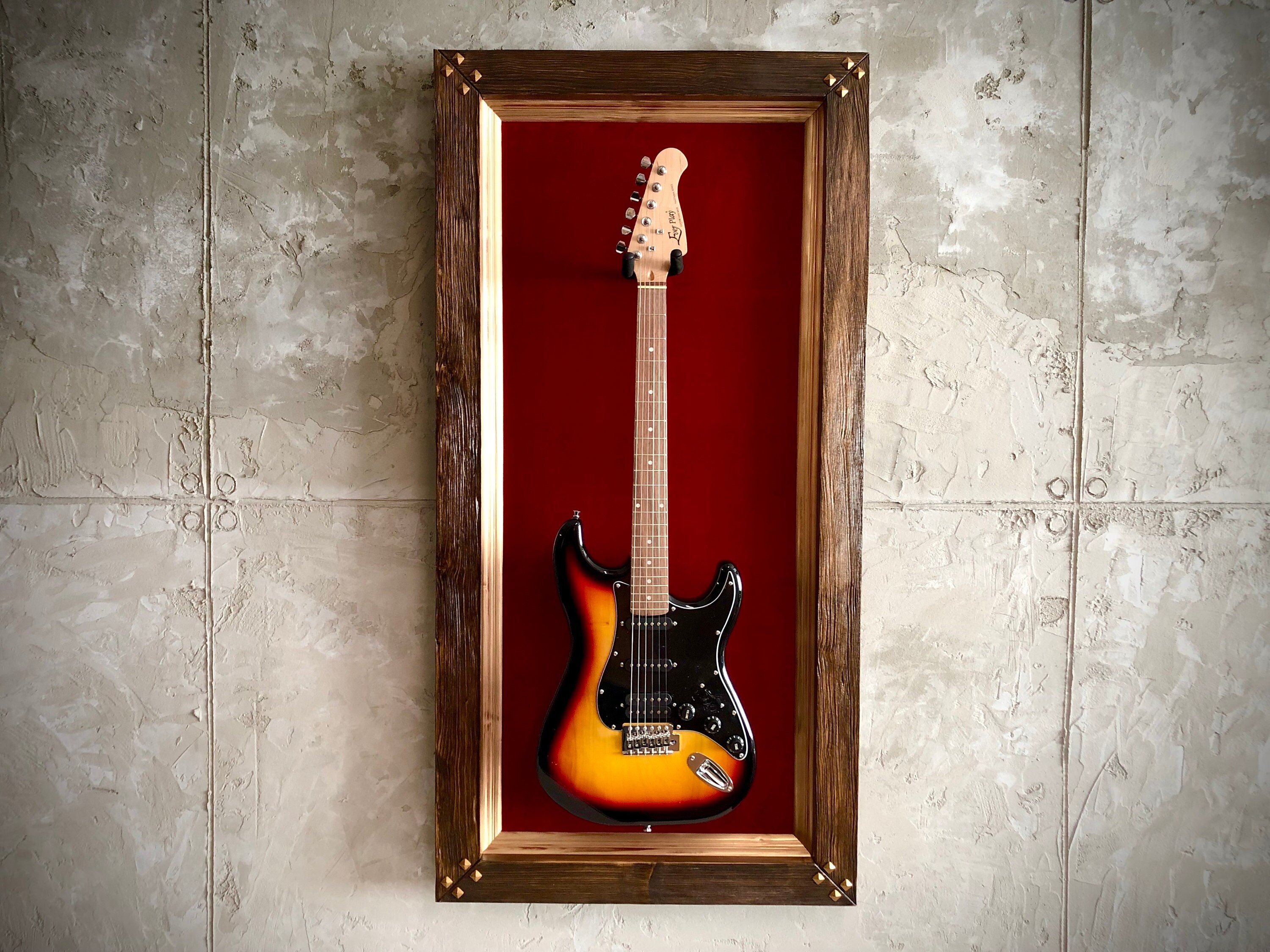 Electric Guitar wall Display Frame guitar hanger wall mount for Gibson, Ibanez, PRS, Fender
