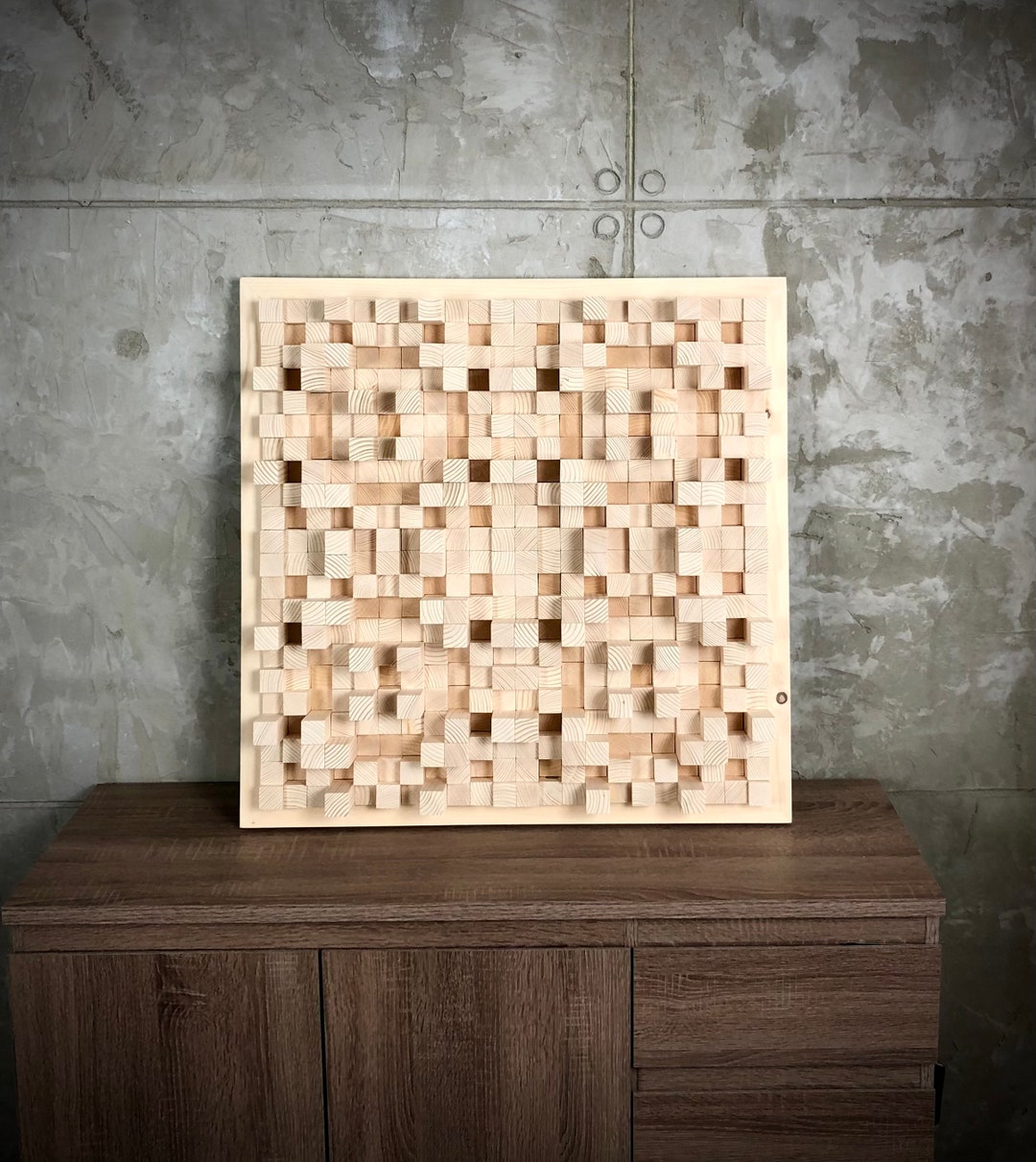 Wood Diffuser, Wood Wall Decor Mosaic, Acoustic Diffuser, Custom ...