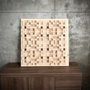 Wood diffuser, Wood Wall Decor Mosaic, Acoustic Diffuser, Custom Acoustic Panel