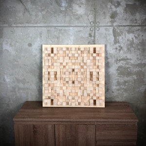 Wood diffuser, Wood Wall Decor Mosaic, Acoustic Diffuser, Custom Acoustic Panel