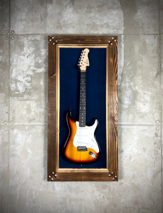 Guitar Wall Mount Display LED LIGHT Guitar Frame Wall Holder for Fender,  Gibson, PRS, Ibanez 
