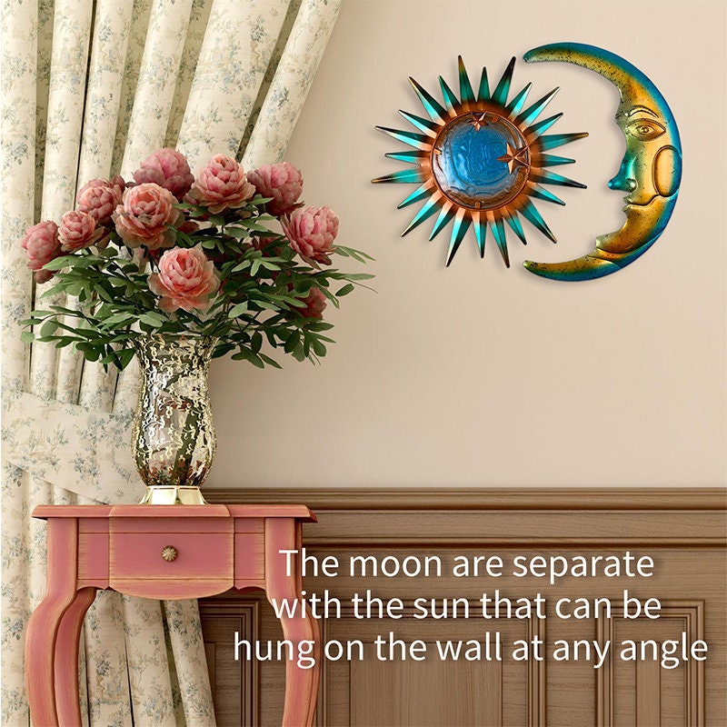 Handcrafted Metal Sun Wall Decor Moon and Sun Wall Art Etsy