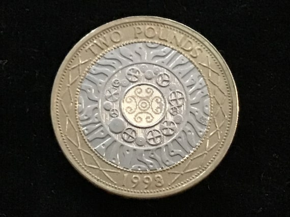 1st Current 1998 British UK GB 2 Pound Bi-metallic Standing on the