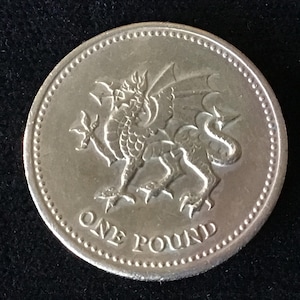 Wales Dragon One Pound (old) Coin Circulated - Etsy