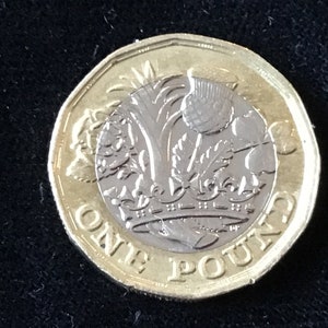 2017 British UK GB 12 Sided Bimetallic 1 Pound Nations Of The Crown Coin Minimally Circulated