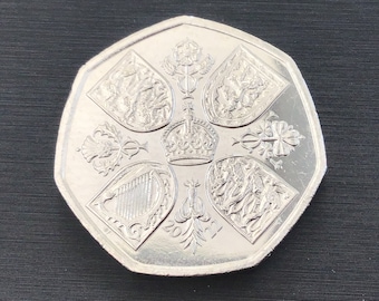 New 2022 1st King Charles III British Coin 50p Pence 1/2 Pound Uncirculated