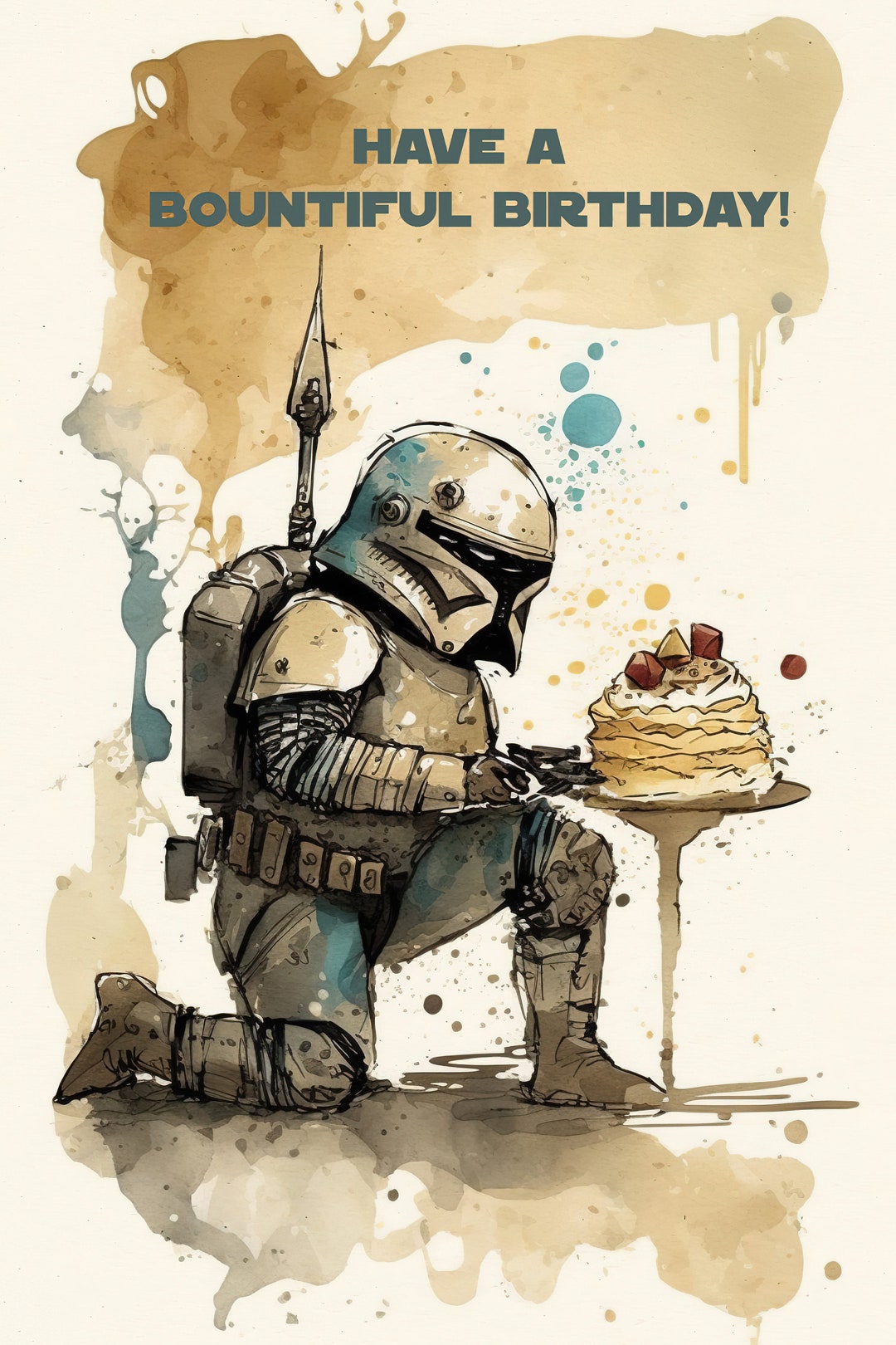 Mandalorian Themed Birthday Card - Il 1080xN.4682485068 Jv8m 