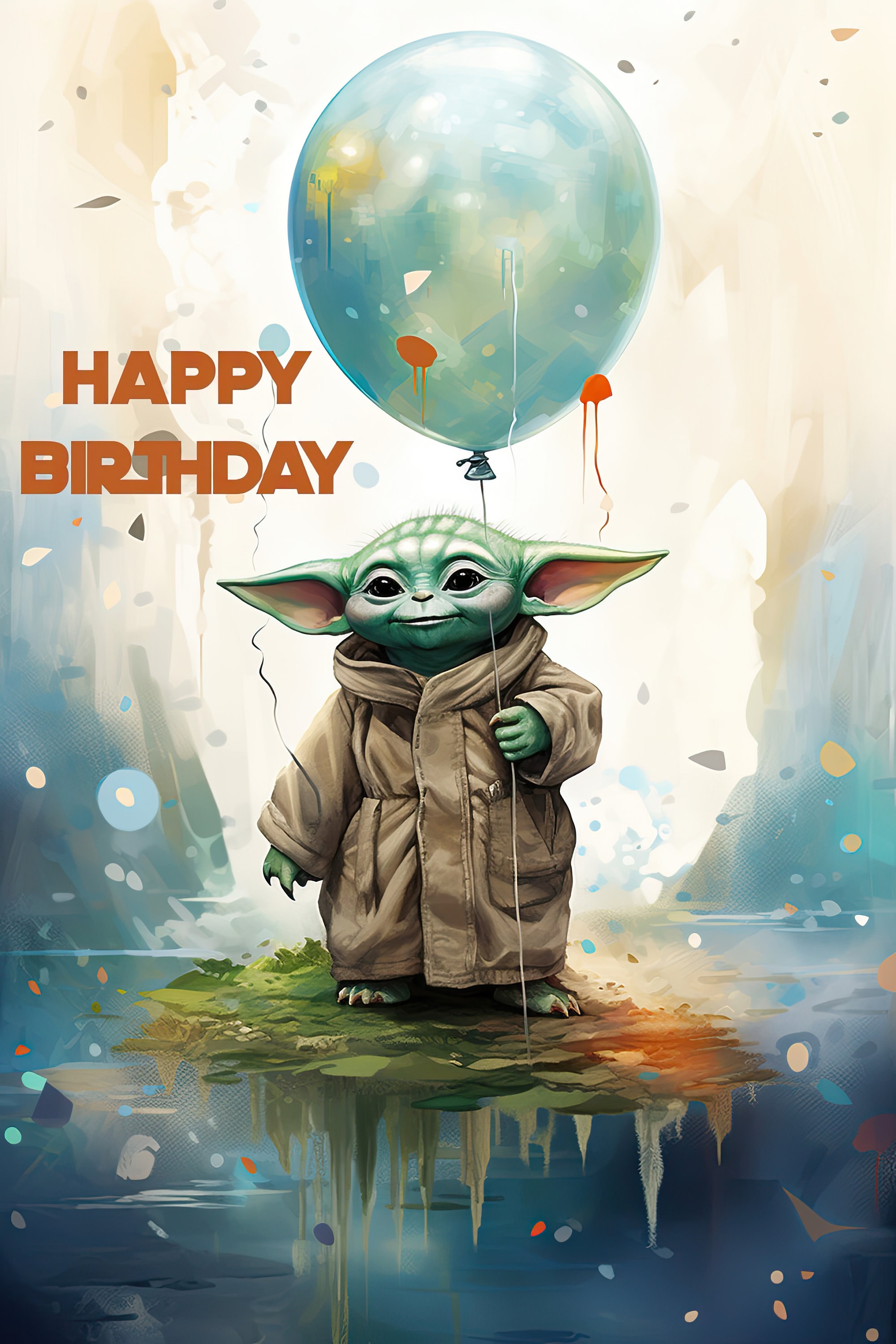 Mandalorian Themed Birthday Card Printable Star Wars Greeting Card