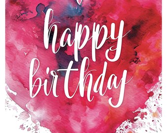 Love Theme Birthday Card Printable Birthday Card Lovely Birthday Card ...