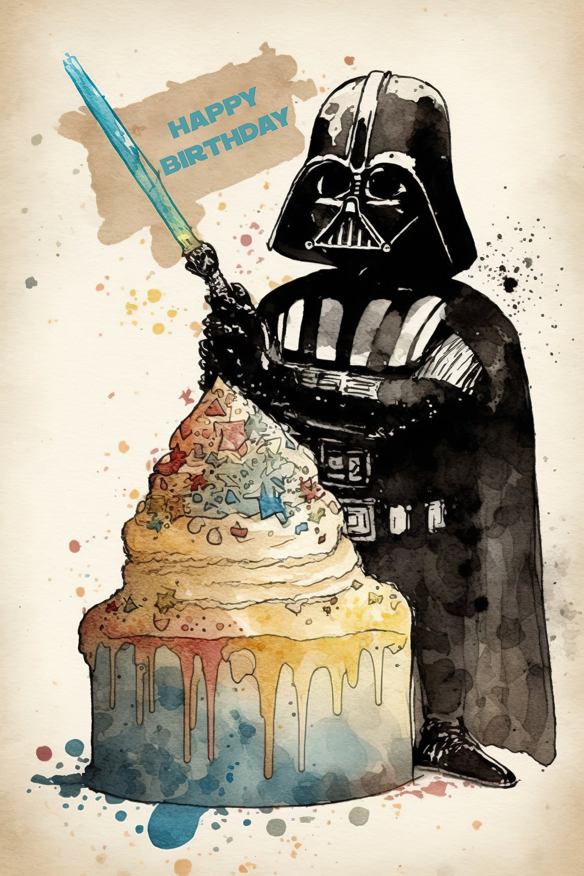 Darth Vader Themed Birthday Card - Il Fullxfull.4689116903 Gj5b 
