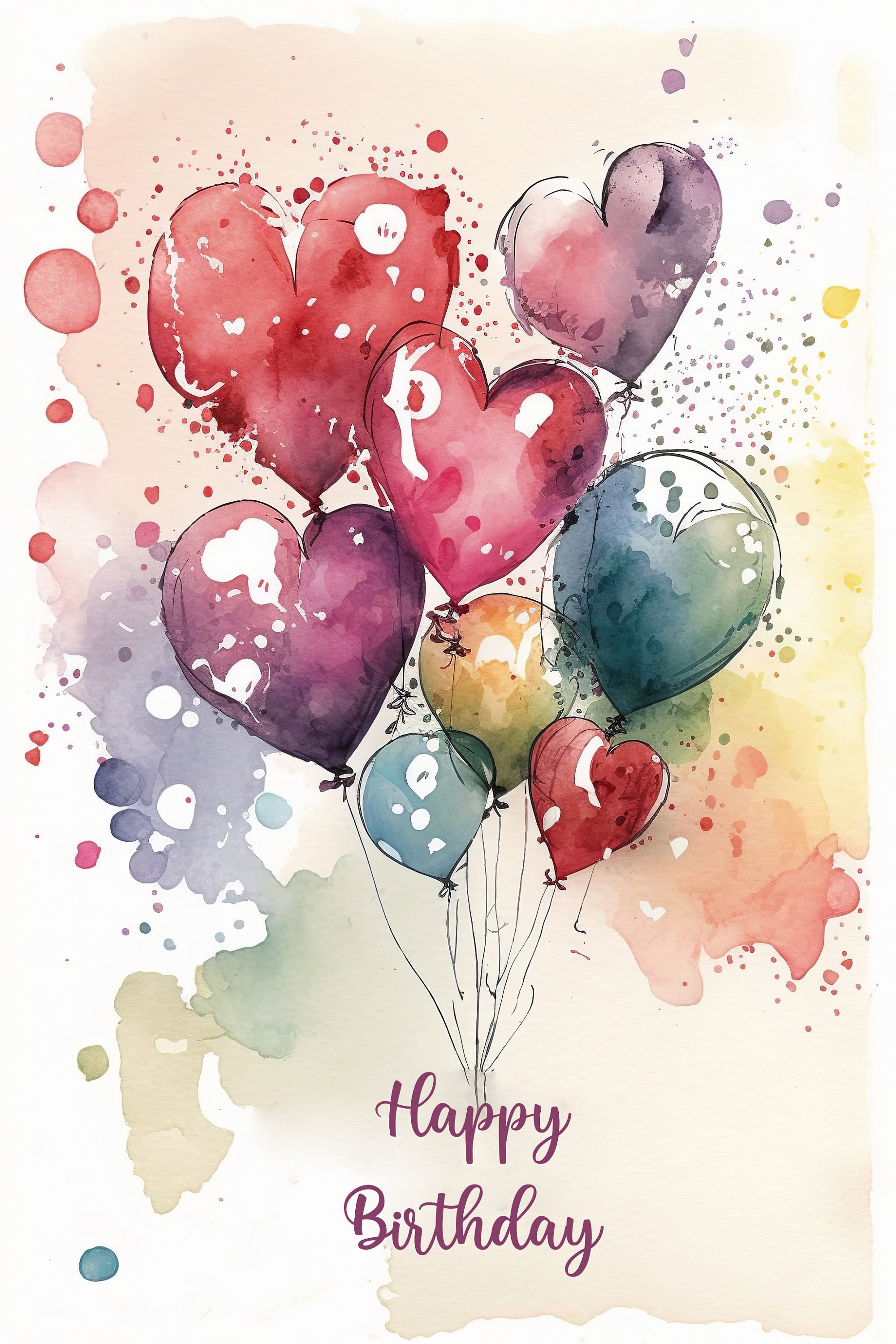 Love Theme Birthday Card Printable Birthday Card Lovely Birthday Card ...