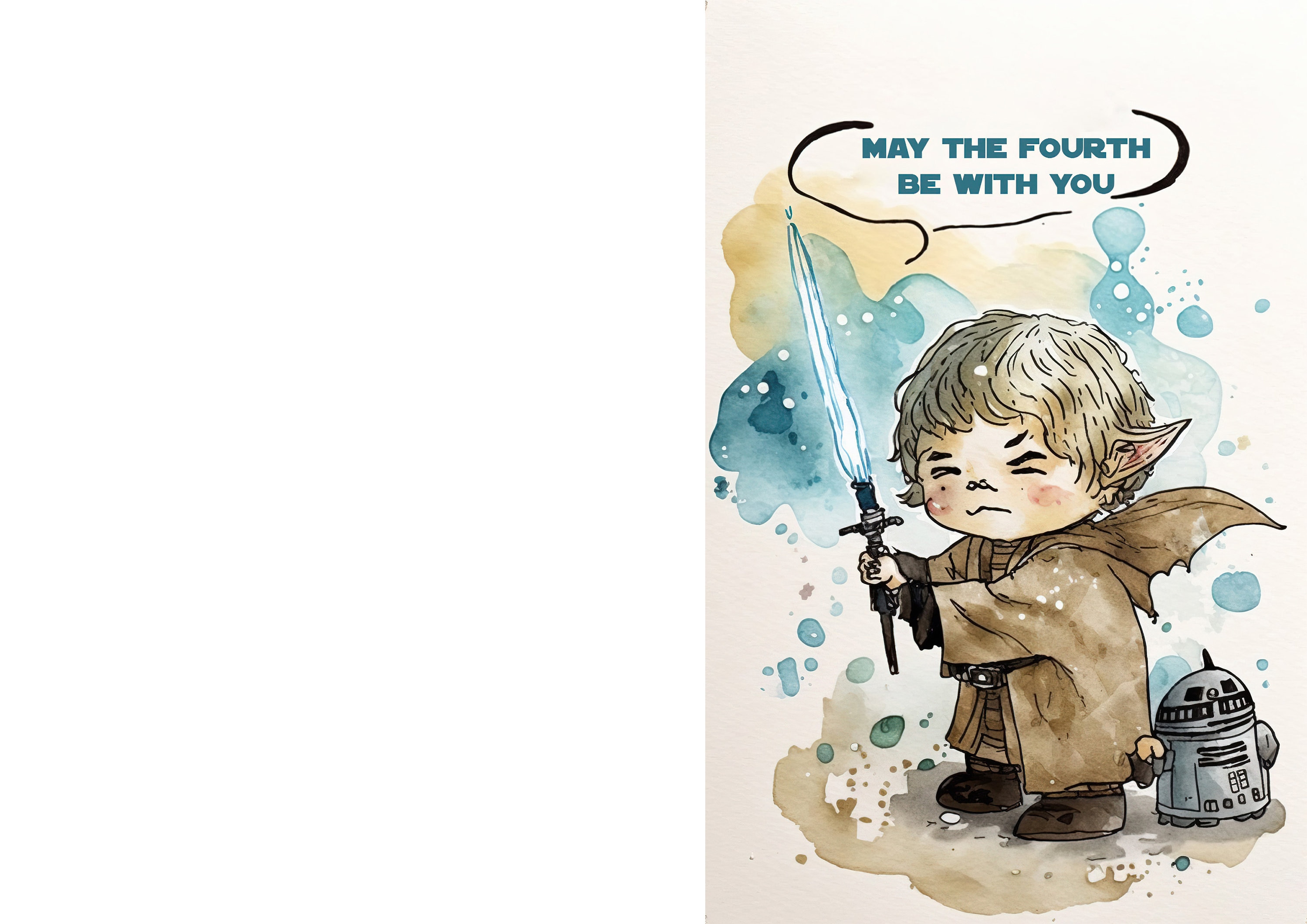 Star Wars Themed Birthday Card Printable Star Wars Greeting Card Print