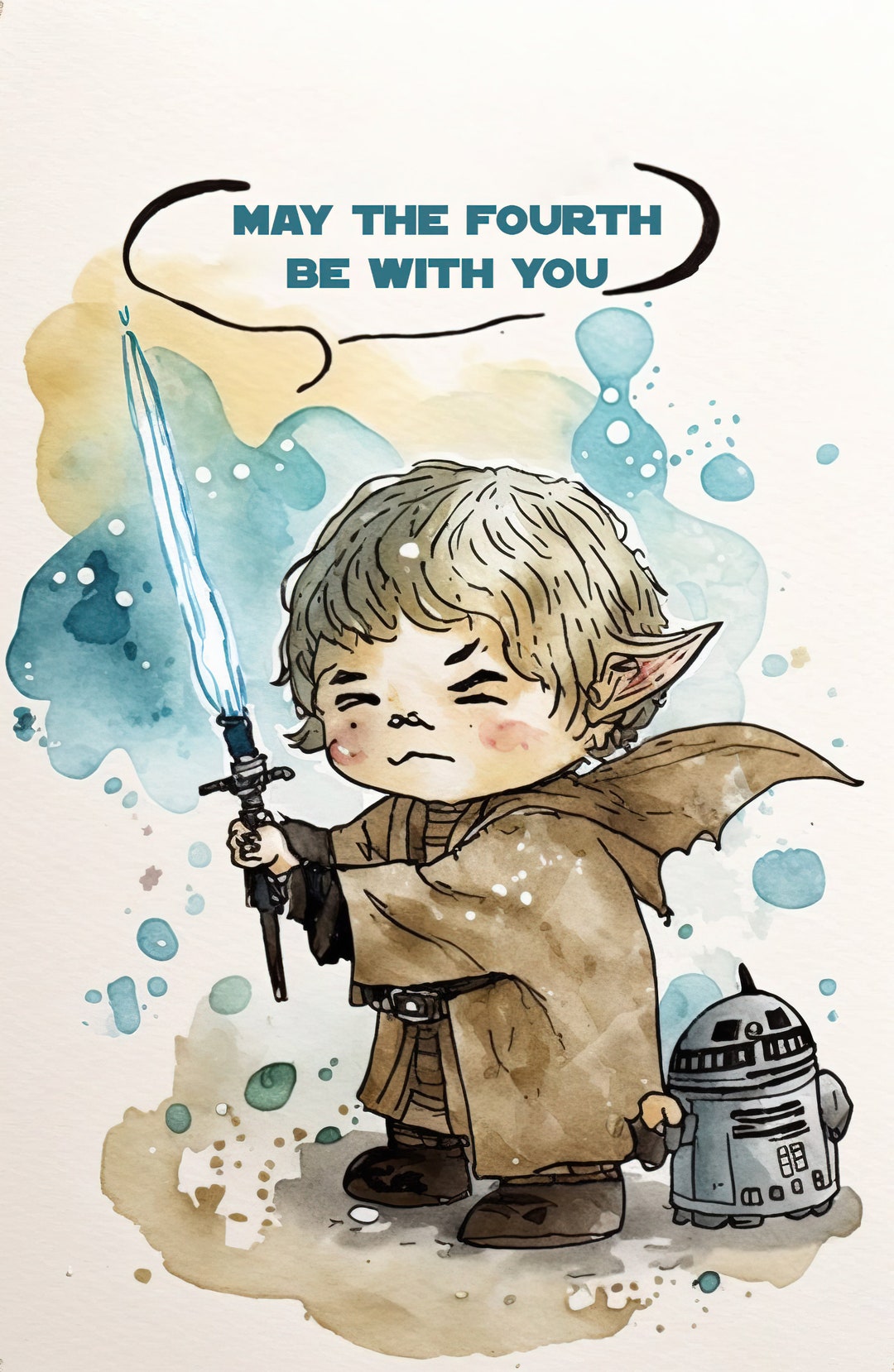 Star Wars Themed Birthday Card Printable Star Wars Greeting Card Print ...