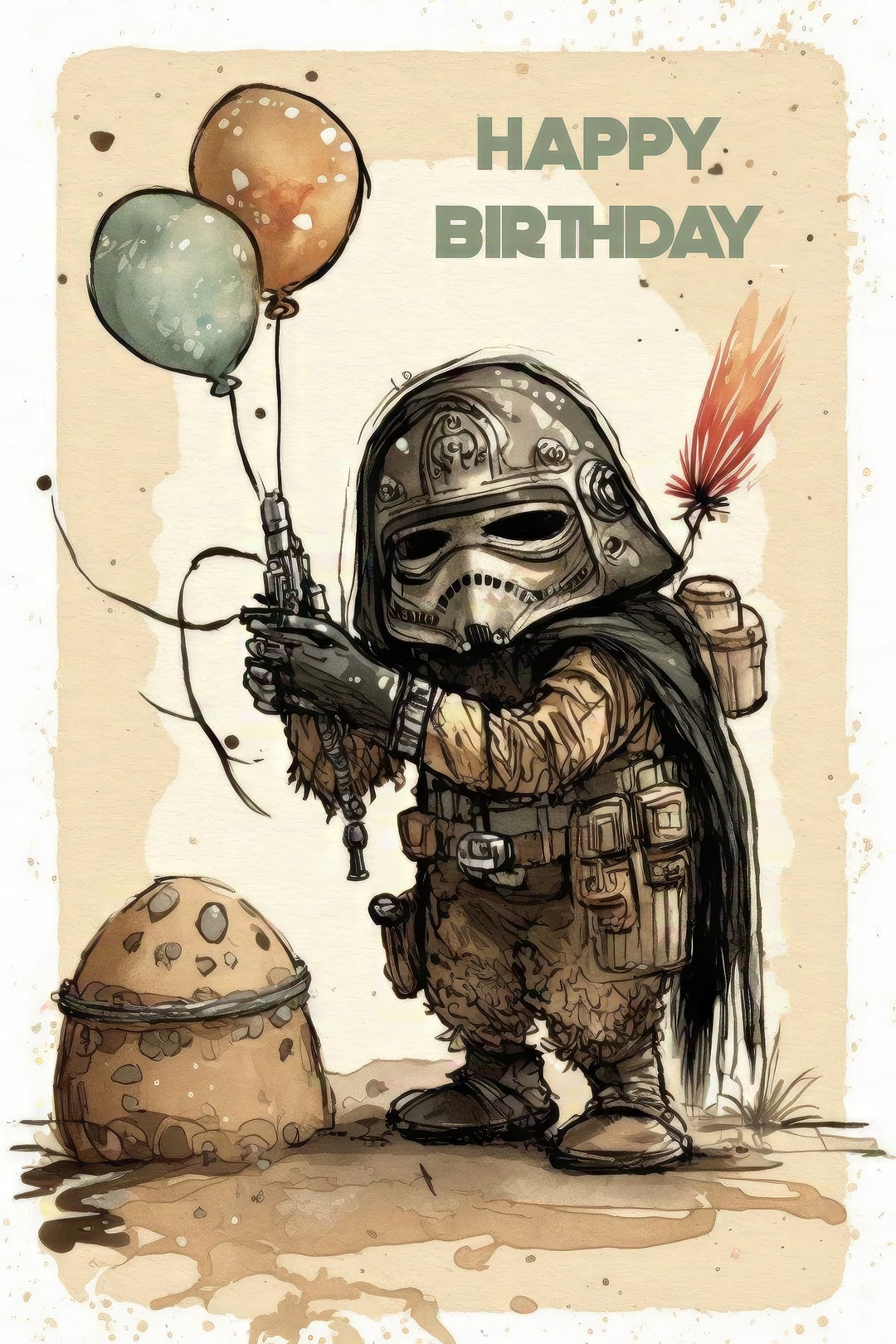 Mandalorian Themed Birthday Card - Il 1080xN.5183785379 Hftk 
