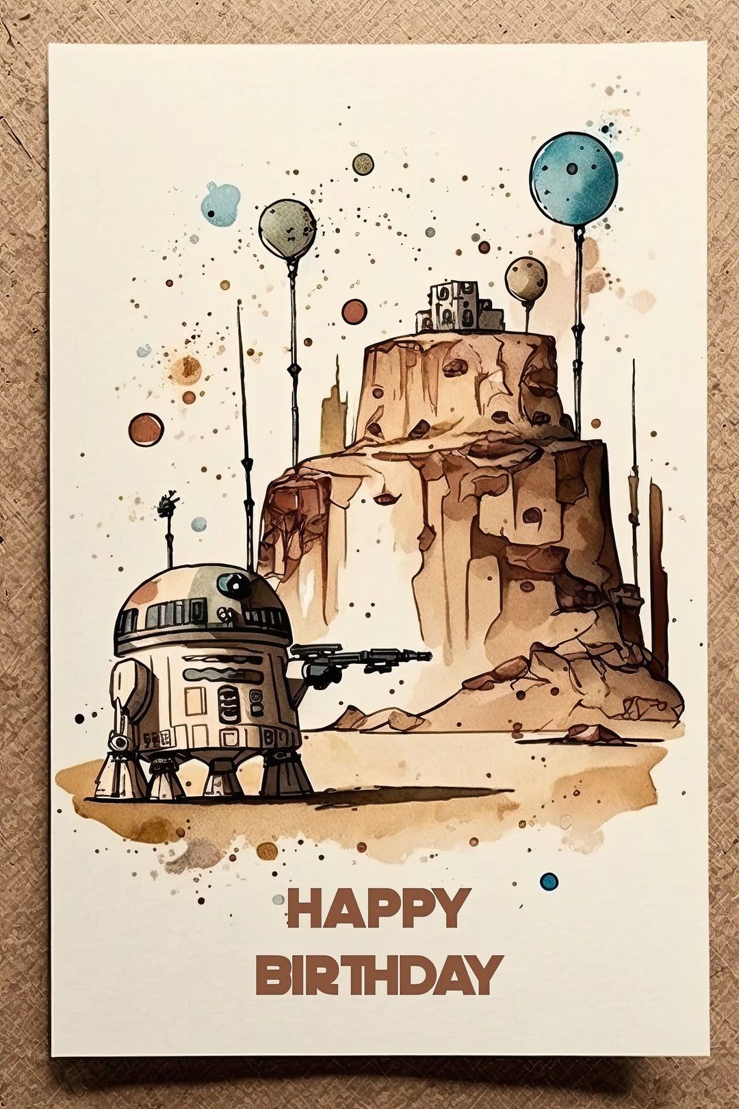 R2D2 Themed Birthday Card Printable - Il 1080xN.5183791219 P8f1 