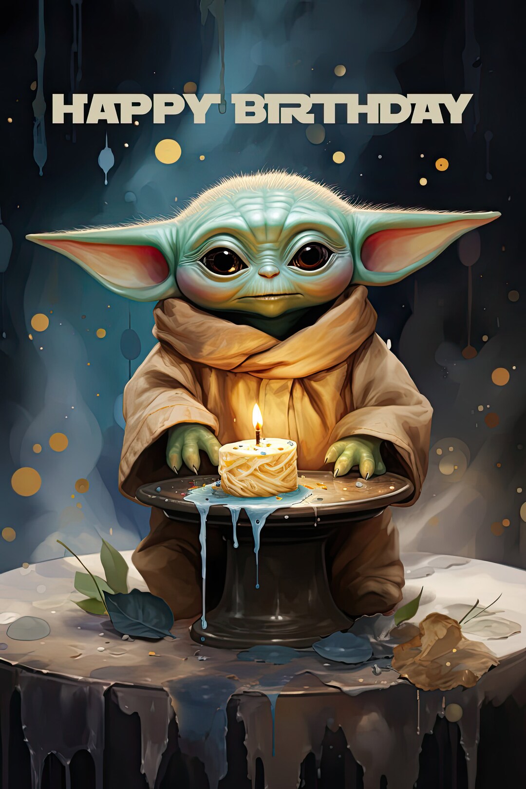 Mandalorian Themed Birthday Card Printable Star Wars Greeting Card ...