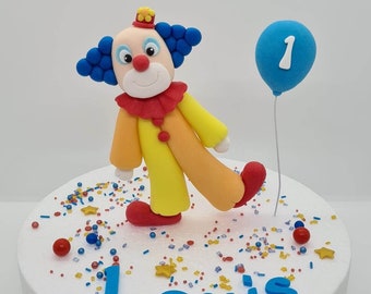 Fondant Figuren, Clown, Zirkus, Geburtstag, Tortendeko, Kindertorte, Zuckerfiguren, Cake Topper, Party, Circus, Kinderparty, Zirkuszelt