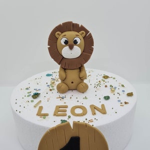 Fondant figures, lion, safari, cake topper, jungle, zoo, lion, cake topper, cake decoration, lion decoration, birthday, fondant lion, children's cake