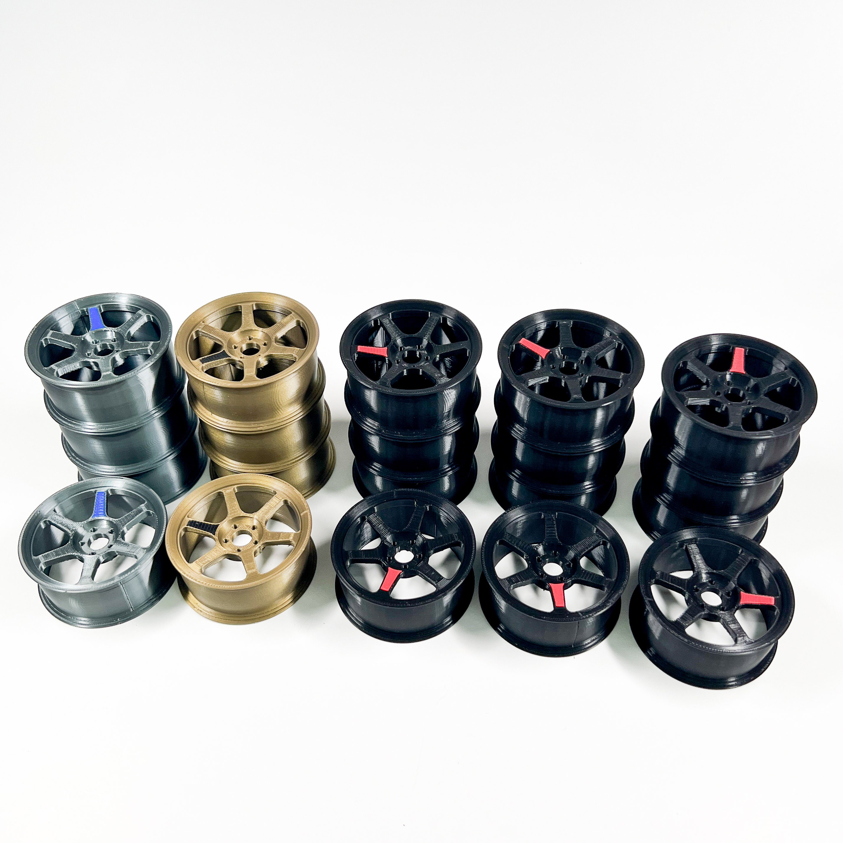 新品 TE37 stance rim ミニチュアオブジェ スタンスリムPGカラー TE37 | Platinum Grey | Red