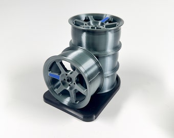 新品 TE37 stance rim ミニチュアオブジェ スタンスリムPGカラー TE37 | Platinum Grey | Red