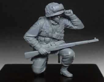 1/35 Resin Figure Model Kit US Soldier Infantry Paratrooper Airborne Rifleman WW2 War Unpainted Unassembled