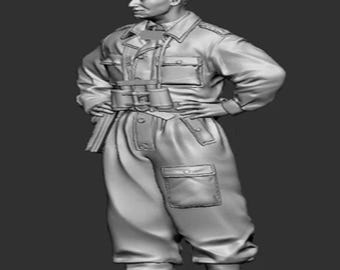 WW2, German Feldgendarmerie X2 Officers Resin Figure 1/48, 1/35, 1