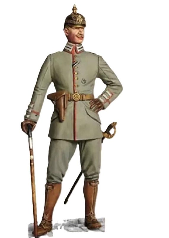 1:16 Scale Resin Model Kit - WW II US Army Officer Figure (120mm, Unassembled)