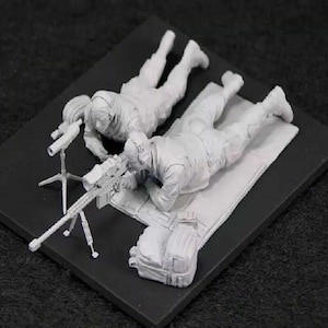 1/35 Resin Figure Model Kit Modern US Sniper Soldiers Team War Unpainted Unassembled
