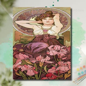 Alphonse Mucha Paint by Number - Etsy