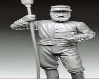 1/35 Resin Figure Model Kit US Confederate Soldier Artillery Gunner American Civil War Unpainted Unassembled